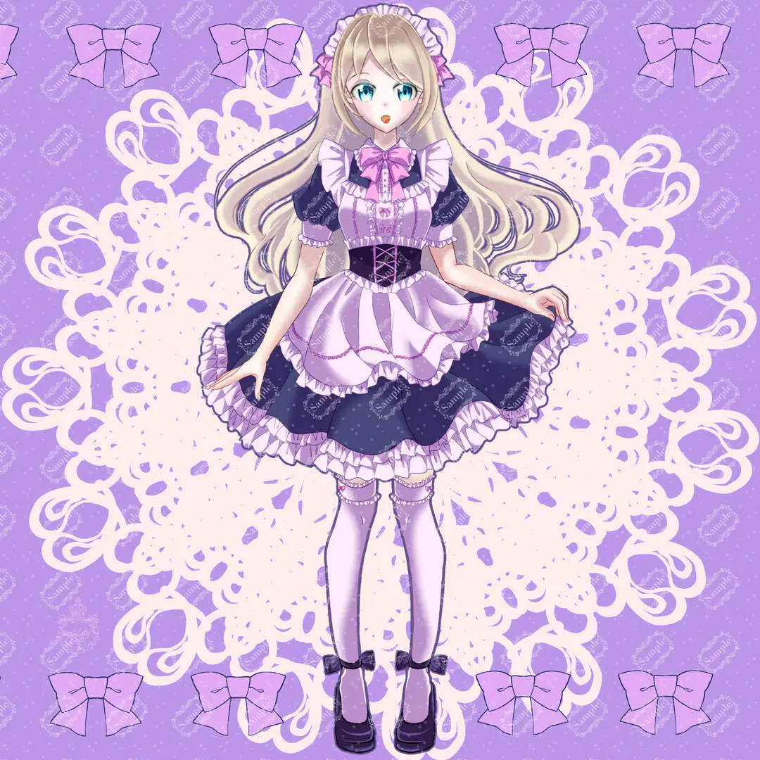 【告知】かわいいメイドさんになれる衣装セット頒布中🎀