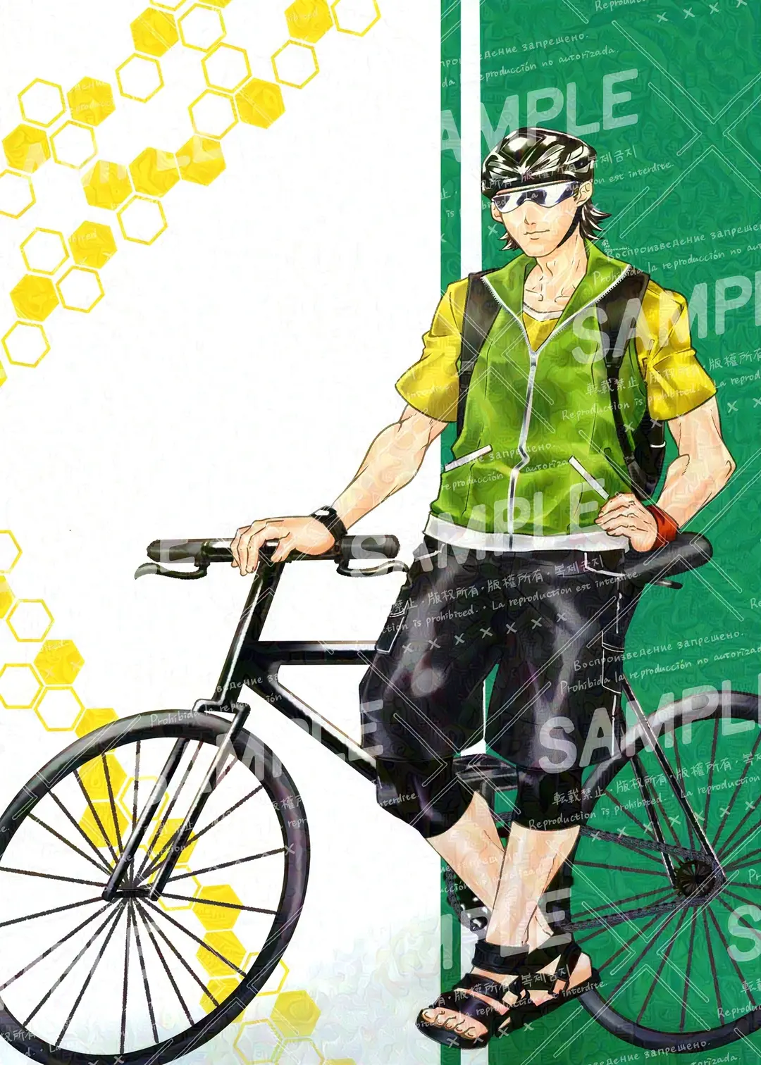 サイクリングお兄さん　イラストメイキング
