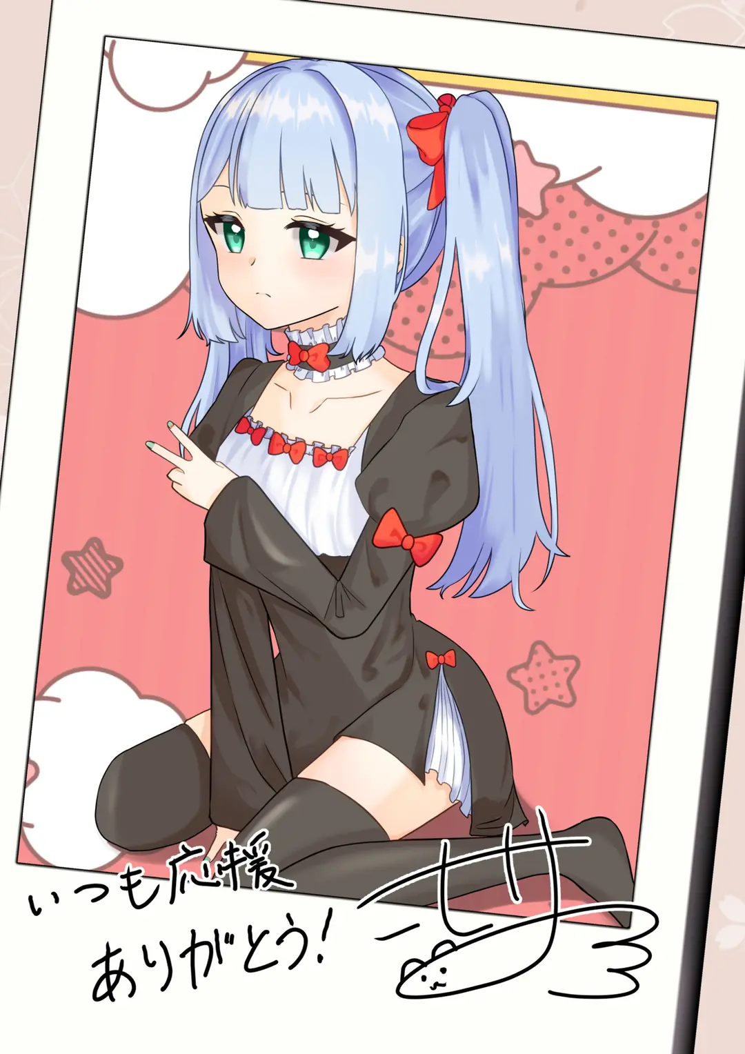 チェキ風ツインテ桜羽