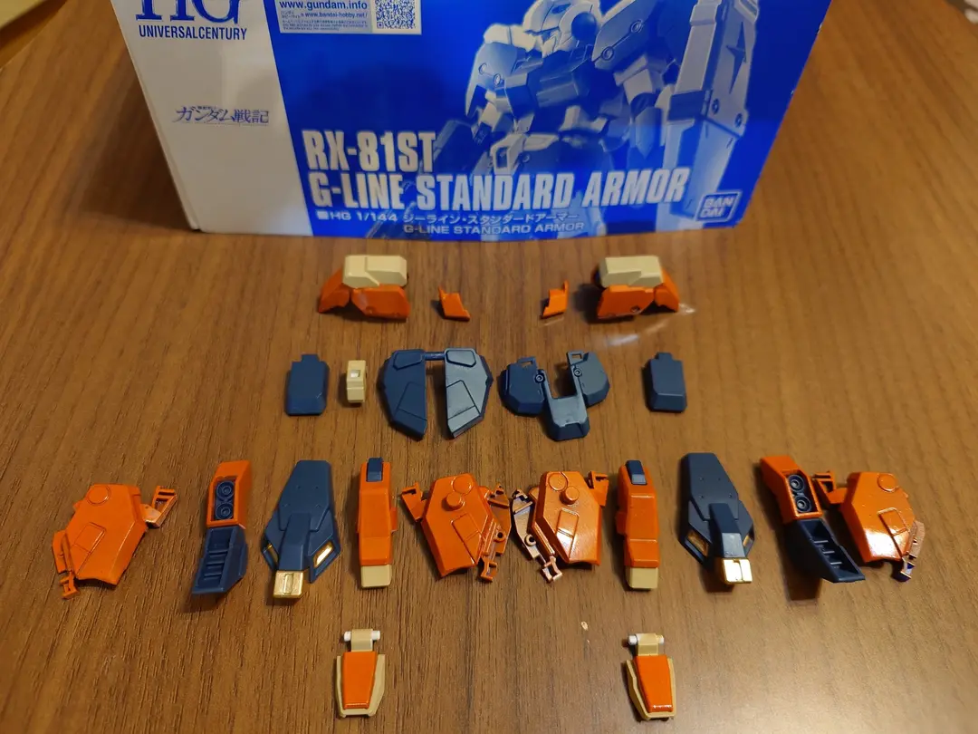 HG1/144　RX-81ST  ジーラインスタンダードアーマー　全塗装　アーマー　コマ撮り　組立　#shorts