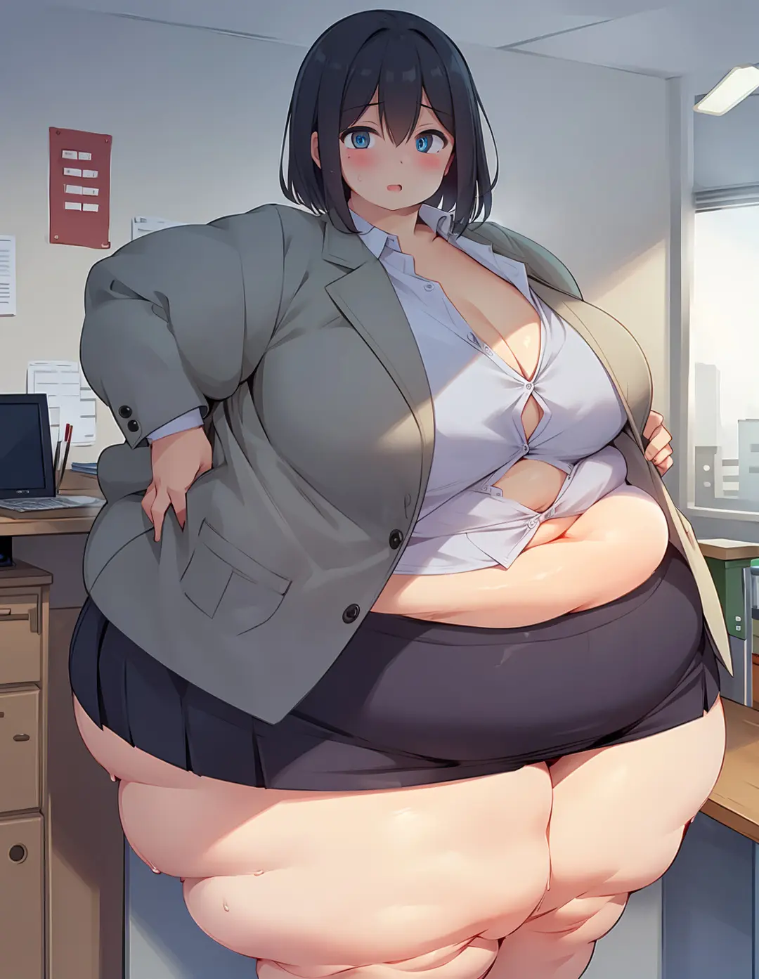 スーツのサイズが合わないOLちゃん達