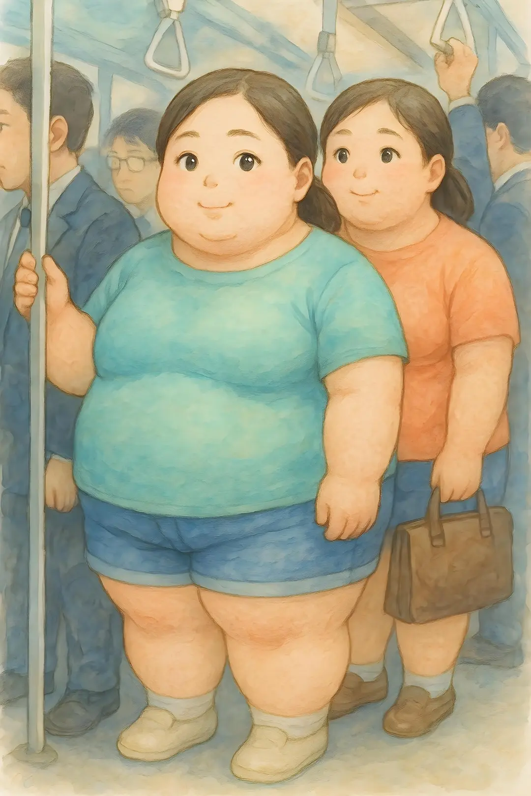 右奥のカバンを持ってるキャラクターの指の本数に違和感があったので墓場供養しました
