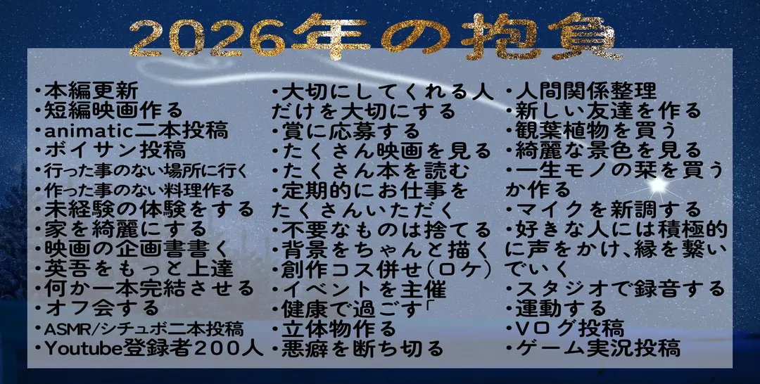 ２０２５年総括＆２０２６年の抱負