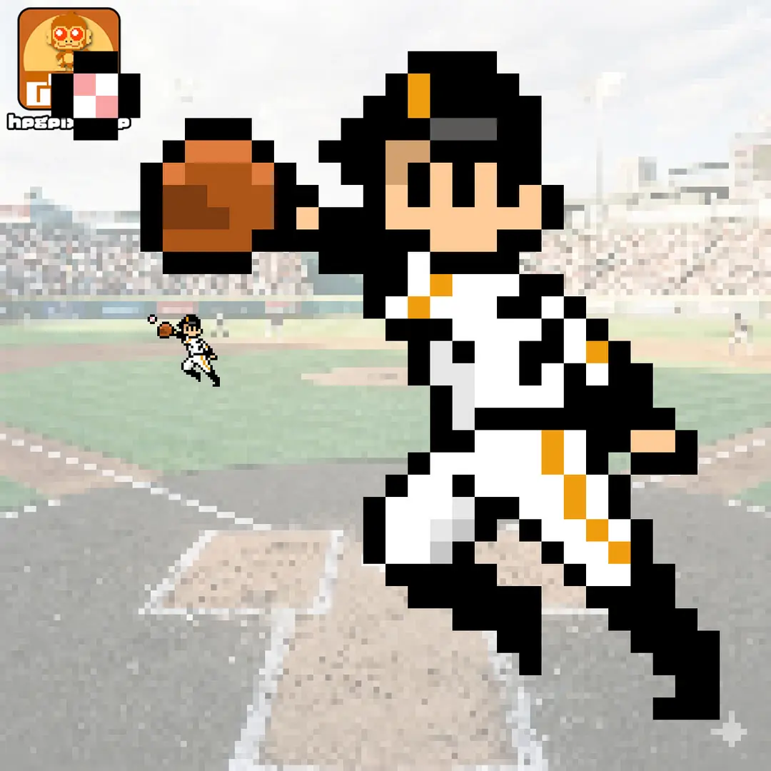 【ドット絵 無料配布】打球を追う野手