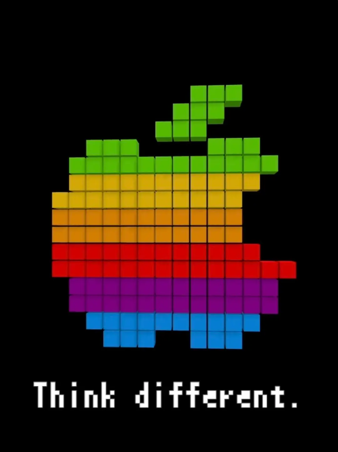 【ドット絵】Appleロゴ "Rainbow"