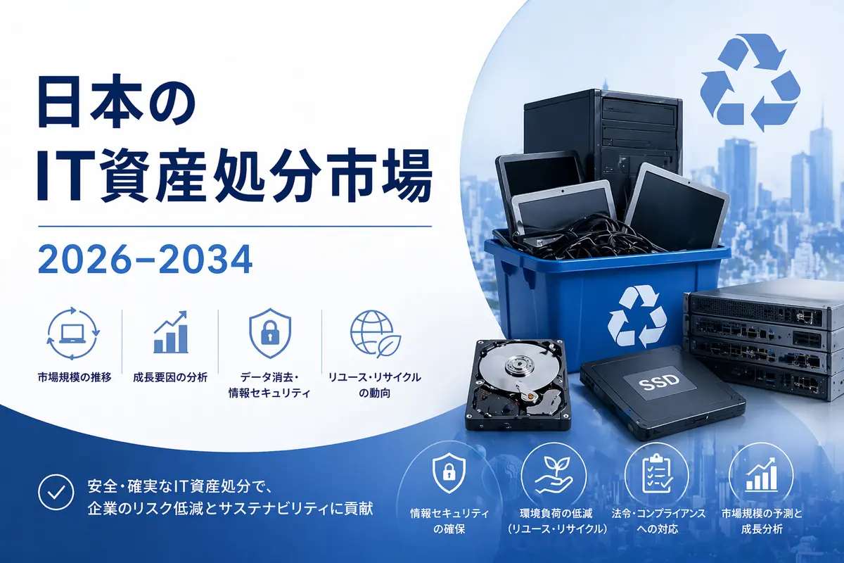 日本におけるIT資産処分市場の規模、成長、動向および需要に関するレポート（2026年～2034年）