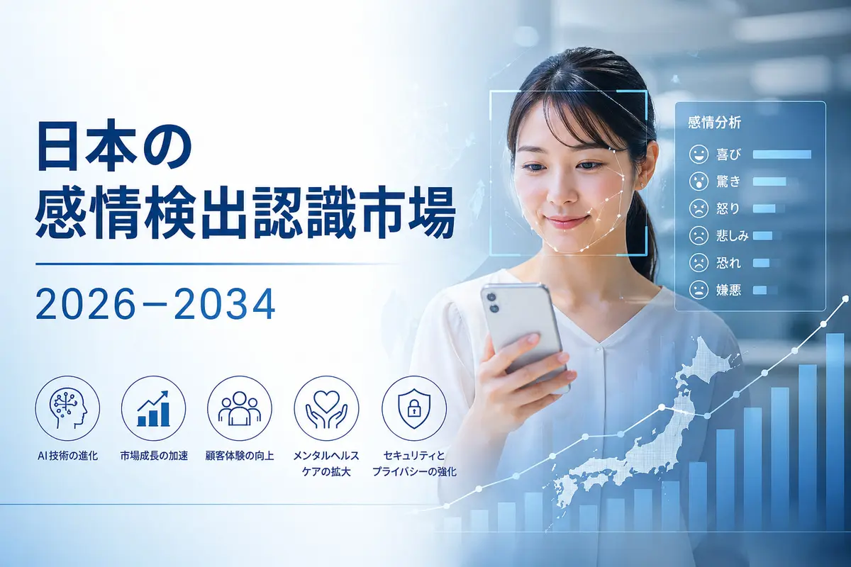 日本の感情検出・認識市場規模、成長、動向、需要見通し（2026年～2034年）