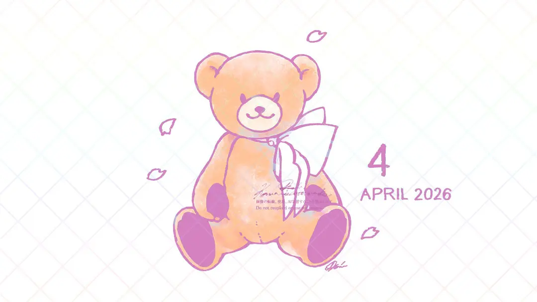 4月のカレンダー壁紙