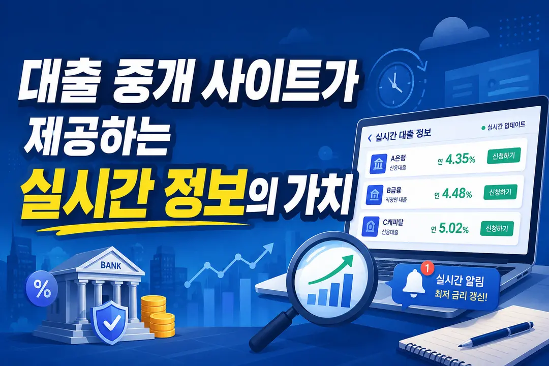 대출 중개 사이트가 제공하는 실시간 정보의 가치