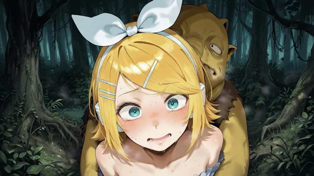 森でスリープに襲われるリンちゃん