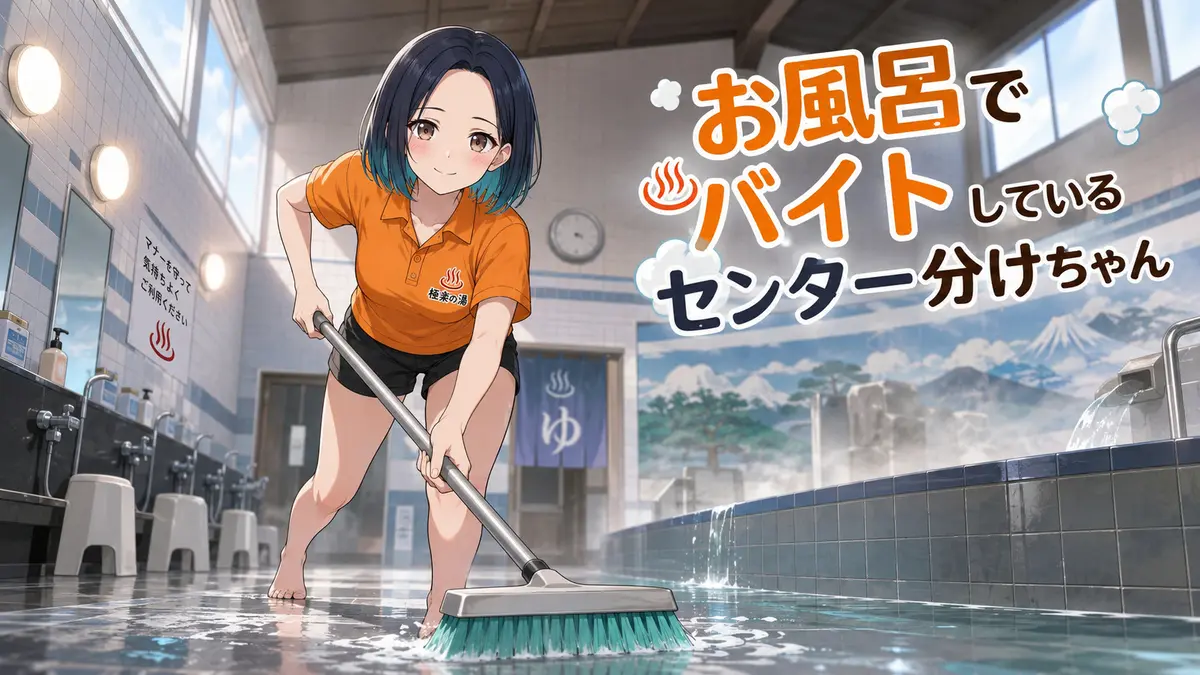 【センター分けちゃん】お風呂でバイト！
