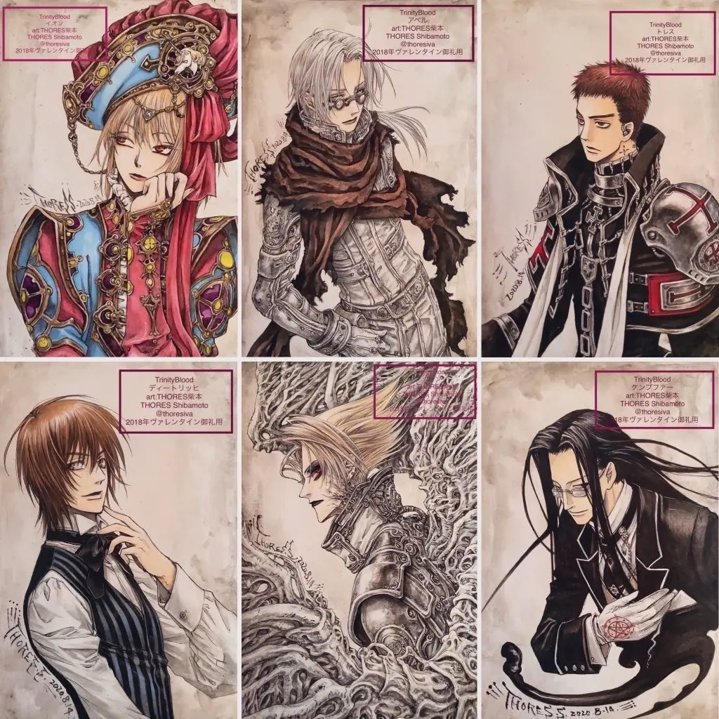 【トリニティ・ブラッド】キャラ宛ヴァレンタイン御礼イラスト完成