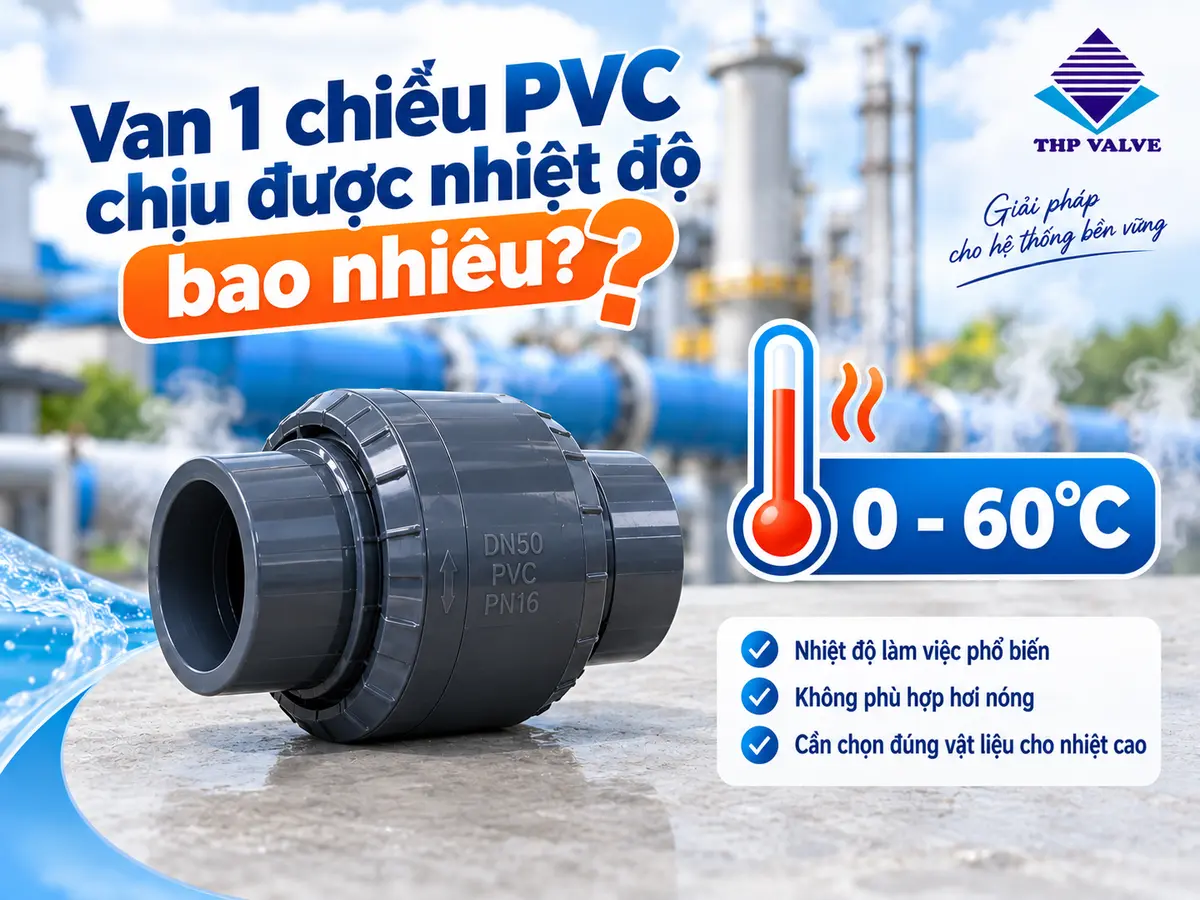 Van 1 chiều PVC chịu được nhiệt độ bao nhiêu?