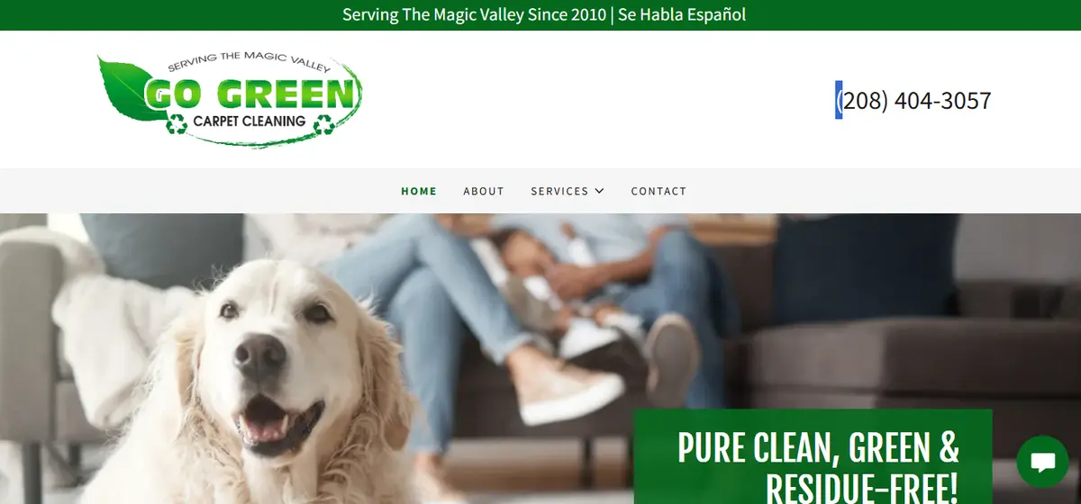 Go Green Carpet Cleaning: Eco-Friendly Carpet, Upholstery & Tile Care in Twin Falls, Idaho