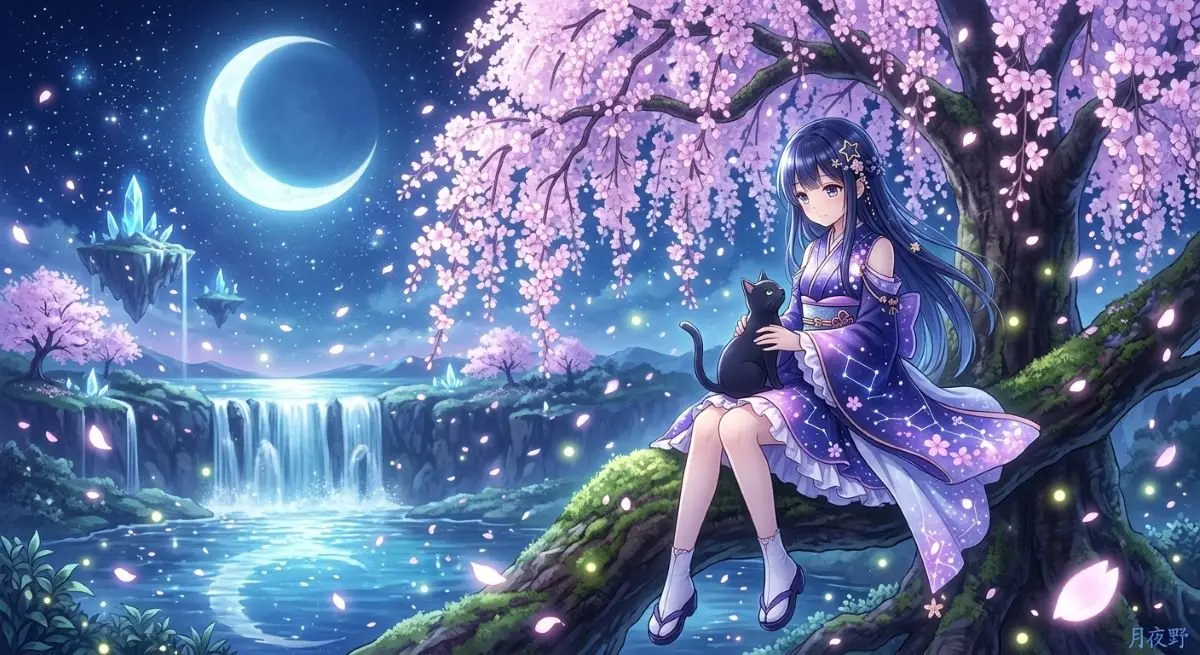 月夜のクリスタルガーデン 〜星を纏う少女と黒猫の物語〜