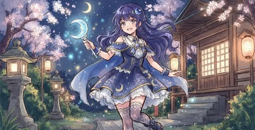 月夜の魔法使い：完成までのイラスト制作プロセス