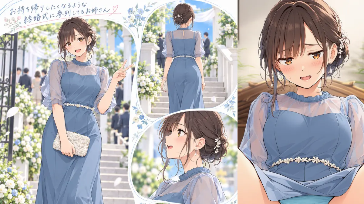 【結婚式に参列してるお姉さん】お持ち帰り