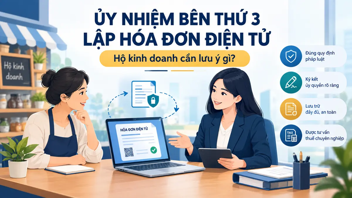 Hộ Kinh Doanh Có Được Ủy Nhiệm Bên Thứ 3 Lập Hóa Đơn Điện Tử?