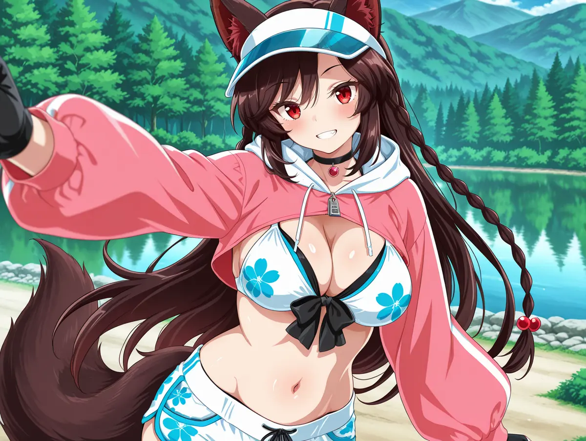 水着影狼立ちバック！