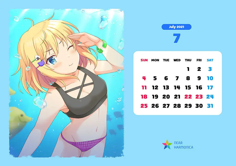 7月のカレンダー公開しました！
