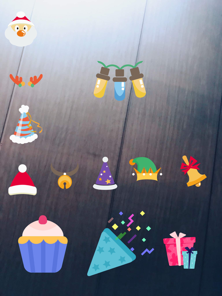 賑やかクリスマス風加工フォト