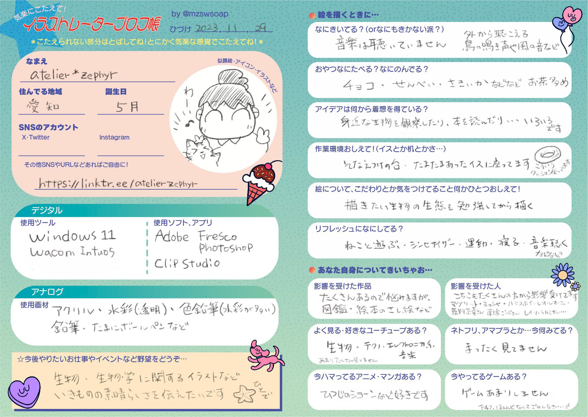 ちょたろ※プロフ確認必須ページ プロフィールページの設定方法を教えてください。 | PIXTAガイド