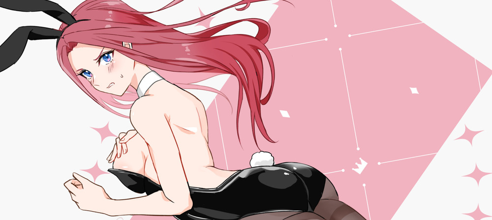 恥ずかしがってるうさぎちゃん