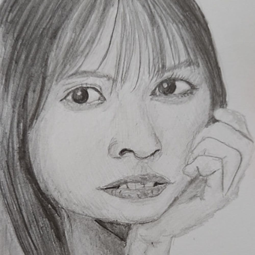 スケルトンのてんとう虫 色鉛筆画『透』