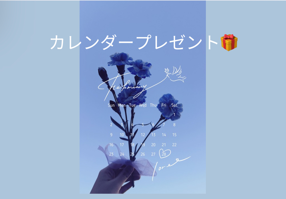 【特典】2月カレンダープレゼント🎁✨