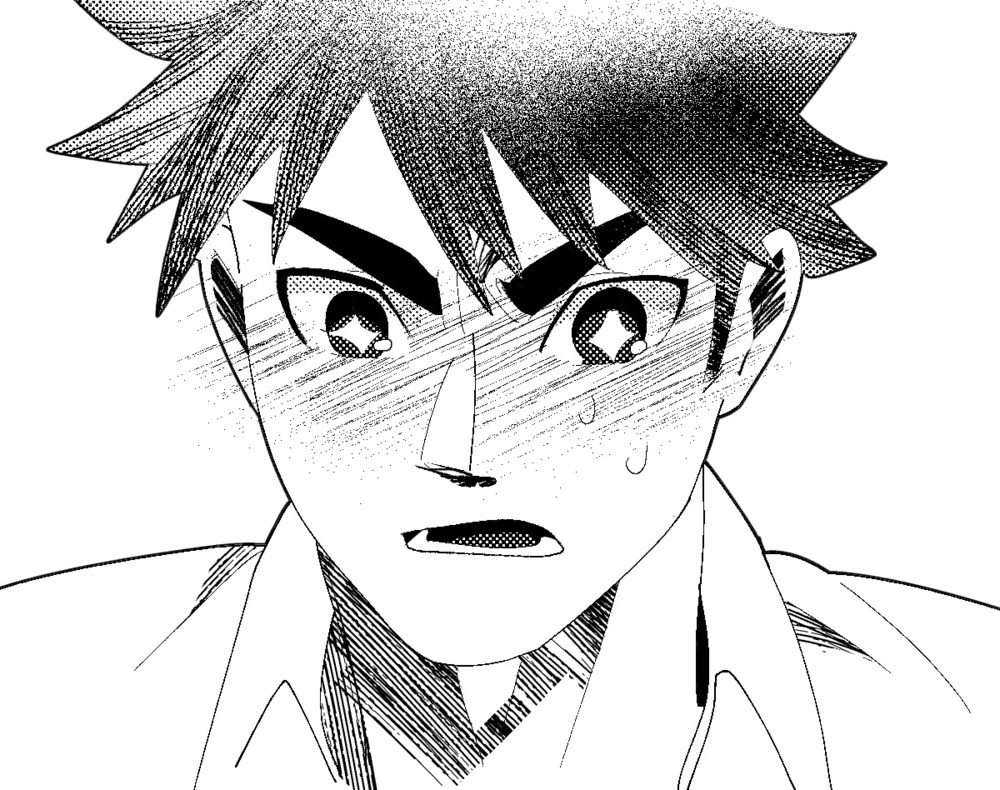 モノクロ表現における男の赤面メモ(3種