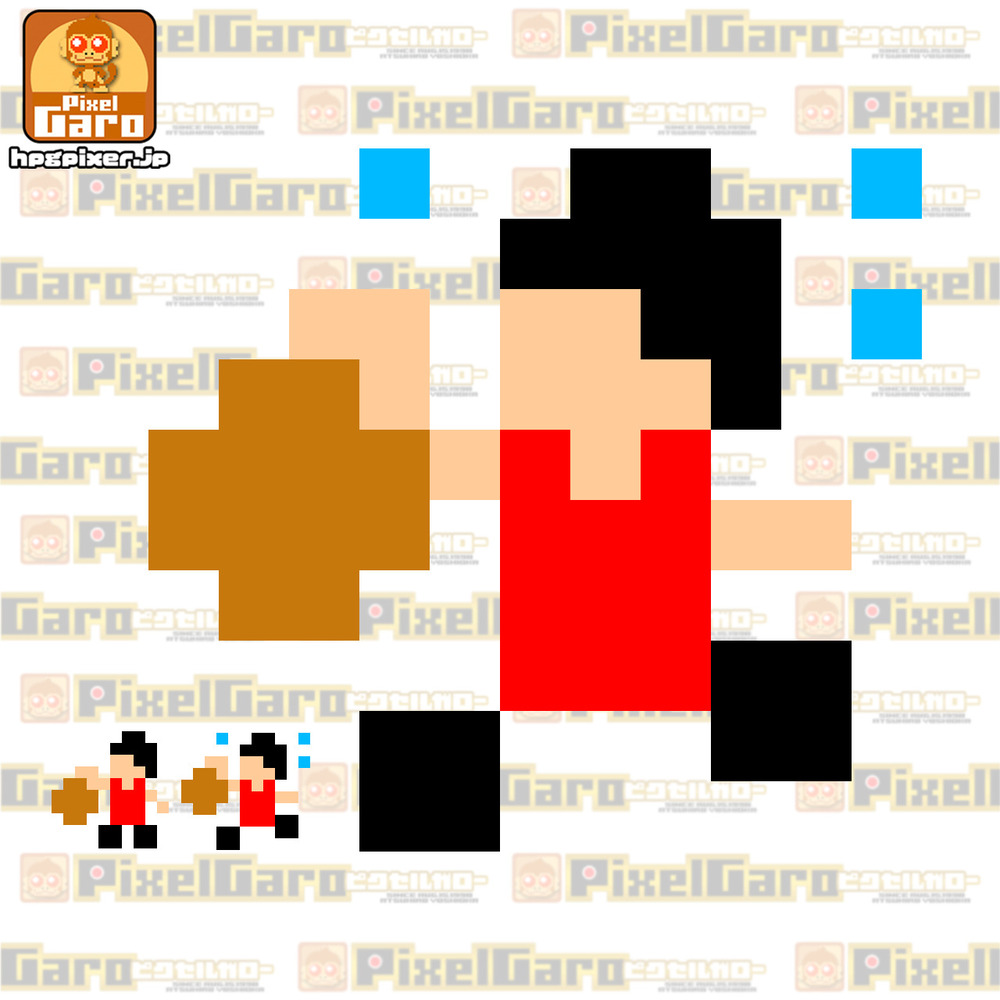 【ドット絵】バスケットボール選手のミニマムアイコン