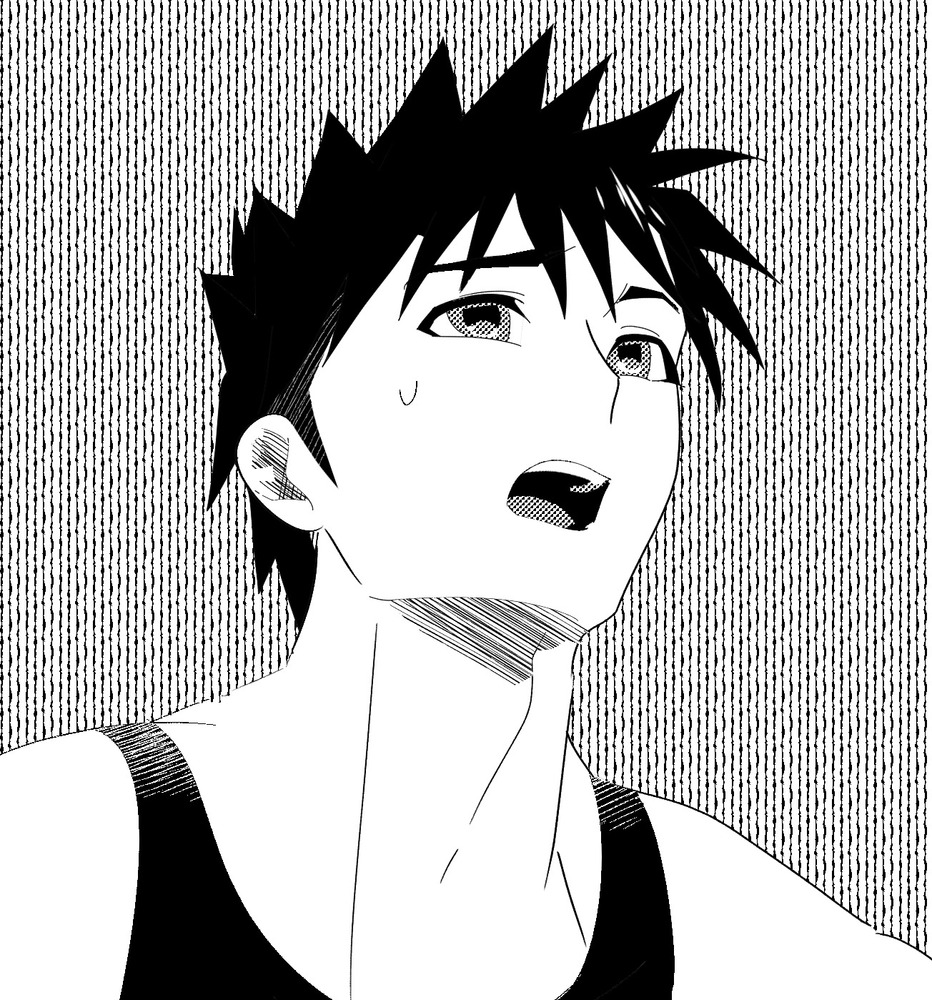  モノクロ漫画表現-英斗