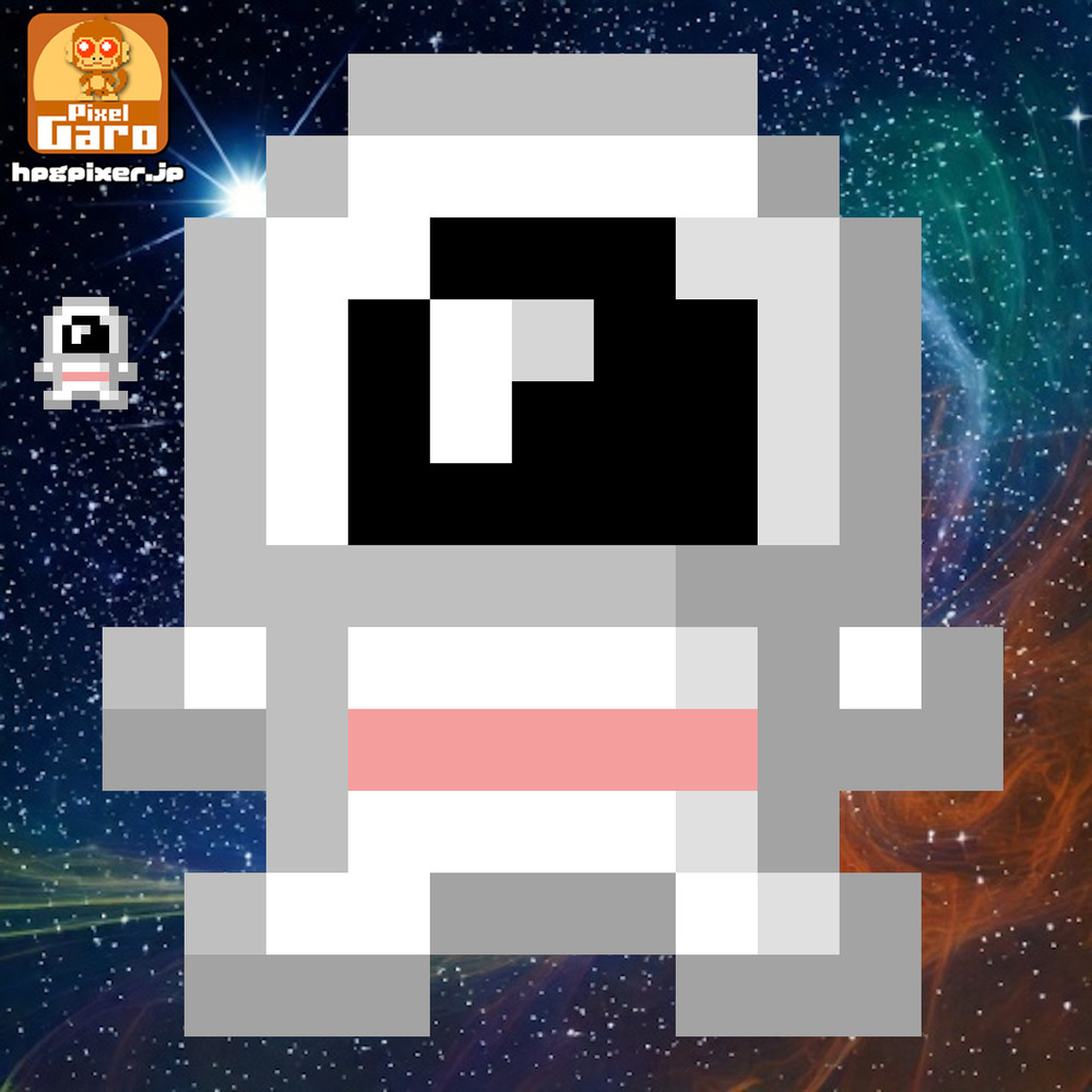 【ドット絵】ミニマムな宇宙飛行士