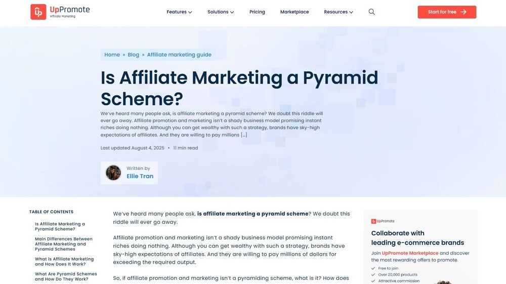 Is Affiliate Marketing a Pyramid Scheme?