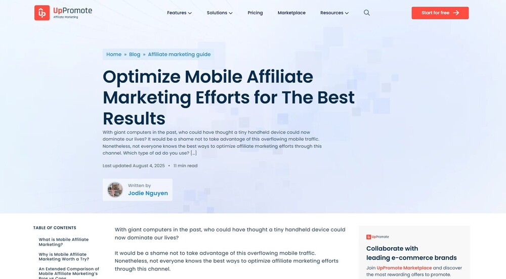 Optimize Mobile Affiliate Marketing Efforts for The Best Results