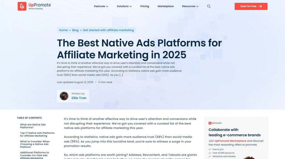 The Best Native Ads Platforms for Affiliate Marketing in 2025