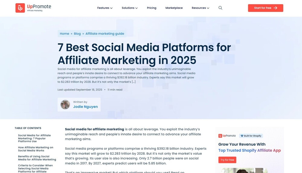7 Best Social Media Platforms for Affiliate Marketing in 2025