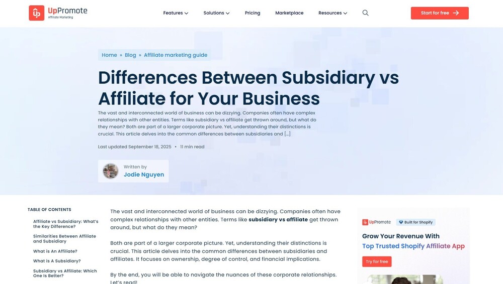 Differences Between Subsidiary vs Affiliate for Your Business