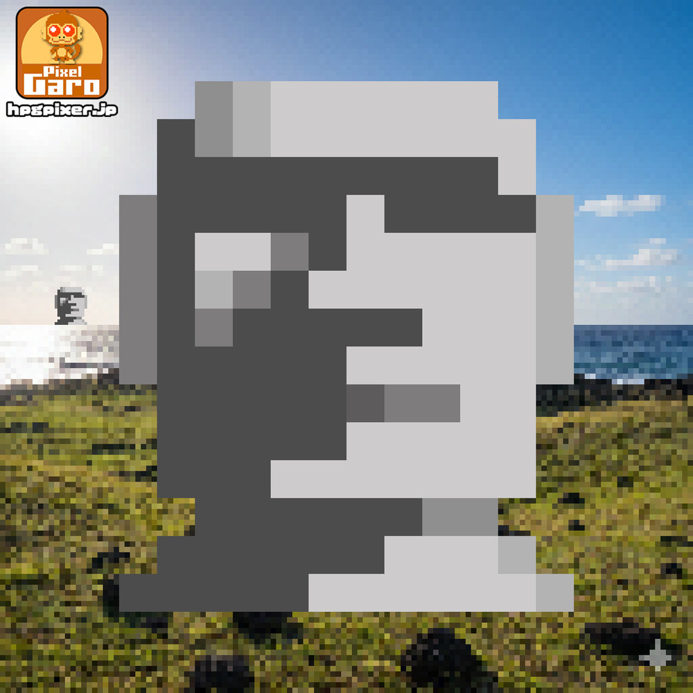 【ドット絵 無料配布】モアイ像