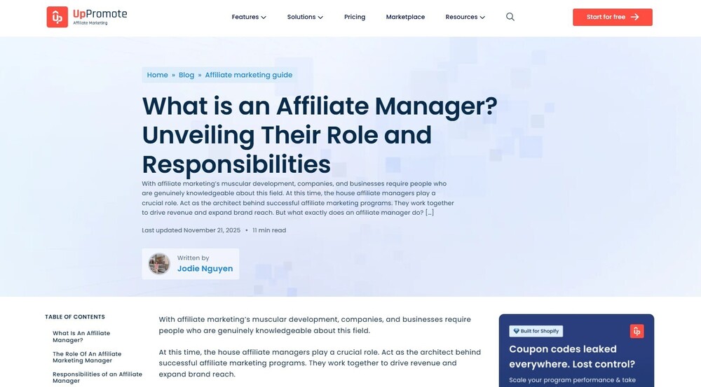 What is an Affiliate Manager? Unveiling Their Role and Responsibilities
