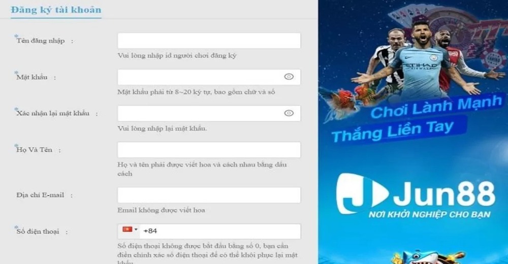 Trải nghiệm thực tế sau khi đăng ký Jun88