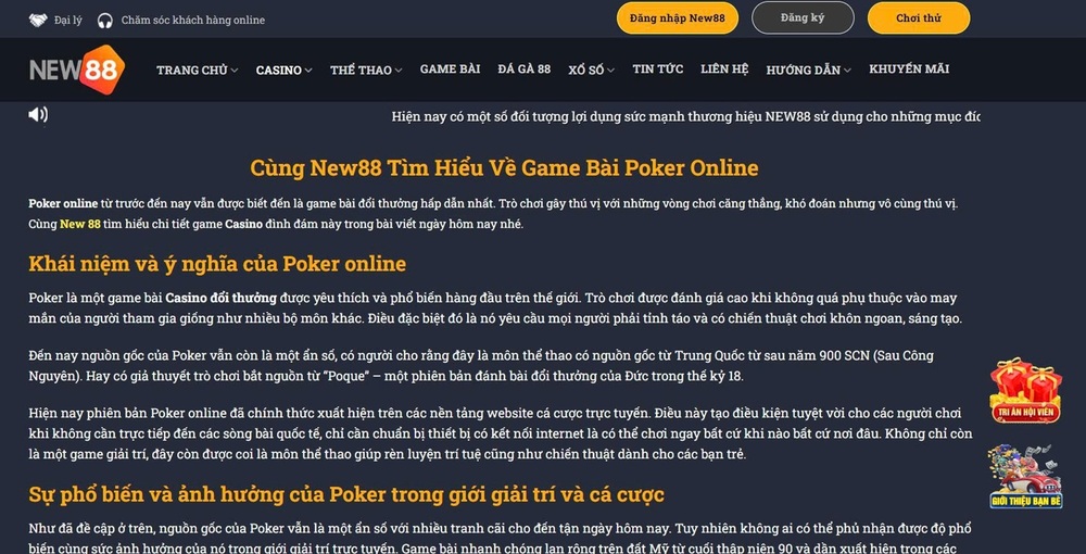 Lợi ích và rủi ro khi chơi Poker Online