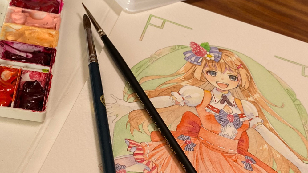 【創作日記】イラスト集の表紙を塗ったり