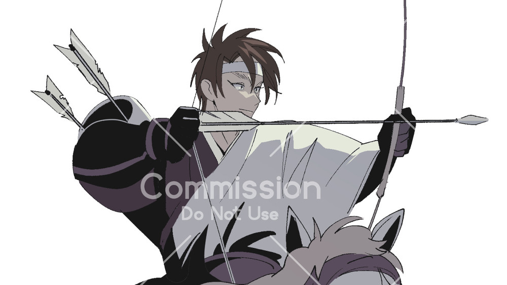 [ｺﾐｯｼｮﾝ]流鏑馬(装飾や文字なし退色版)