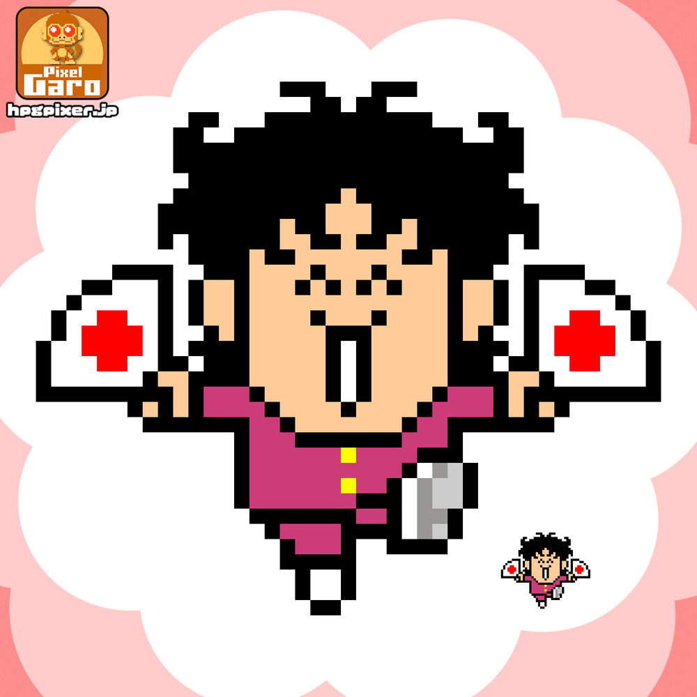 【ドット絵】一堂零【ハイスクール!奇面組】