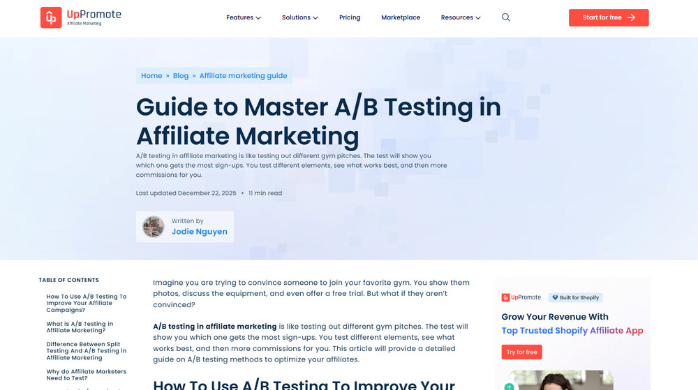 Guide to Master A/B Testing in Affiliate Marketing