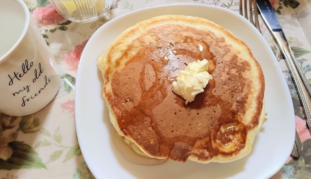 ホットケーキを焼きました。