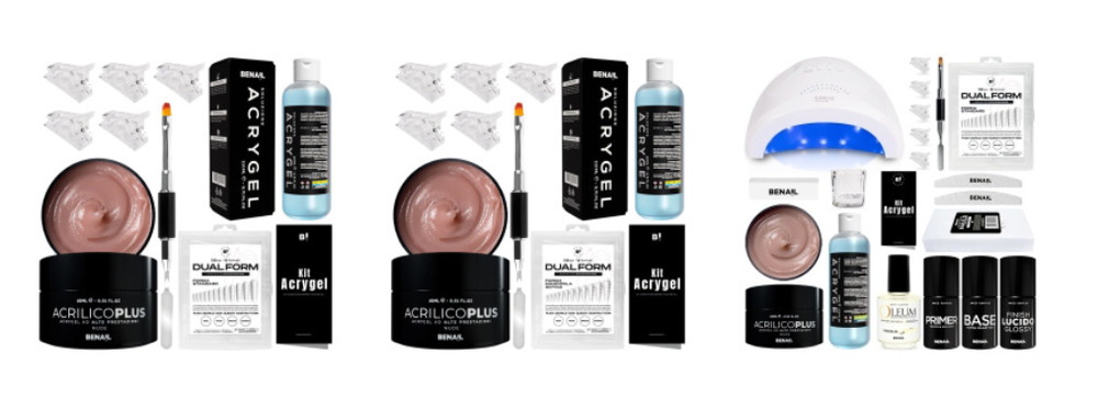 Kit AcryGel Professionali per Dual Form: Standard, Gotica e Kit Completo per Ricostruzione Unghie