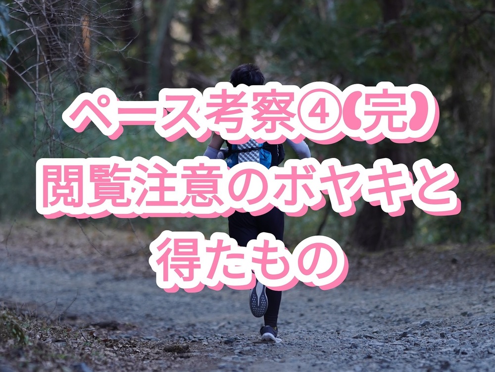 バックヤードのペース考察④(完)閲覧注意のボヤキと得たもの