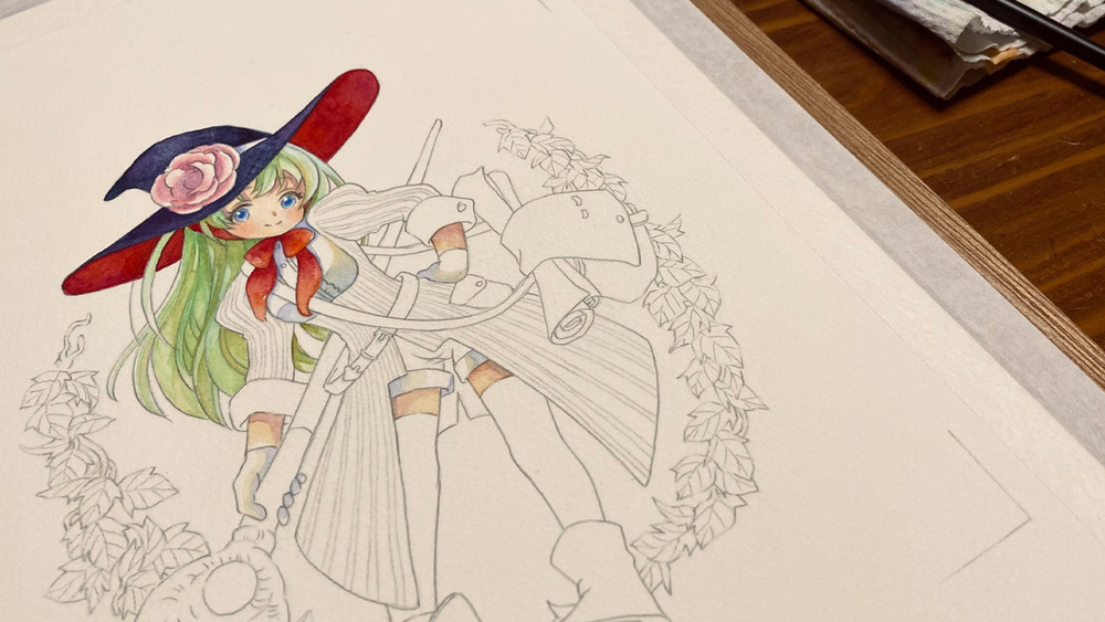 【創作日記】4年前のラフを塗る